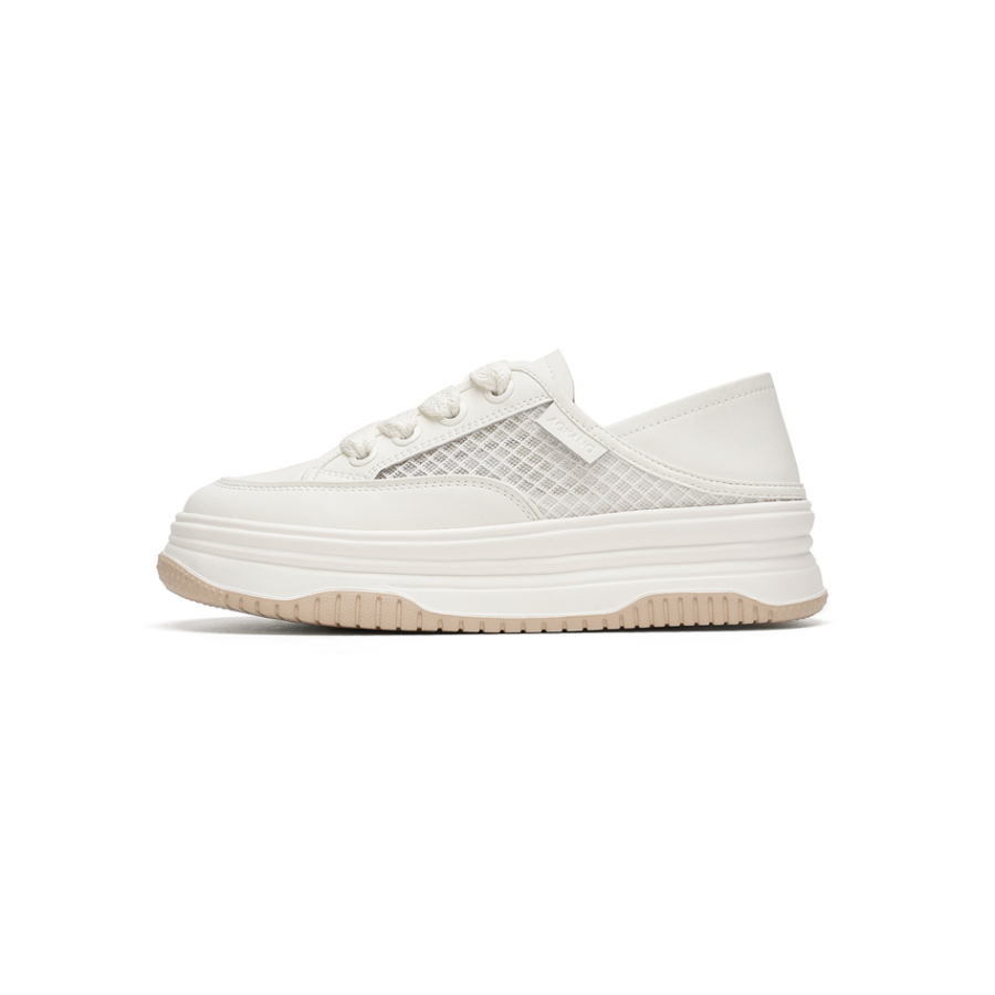 AOKANG Fabric Low top Skateboard Shoes Women's White