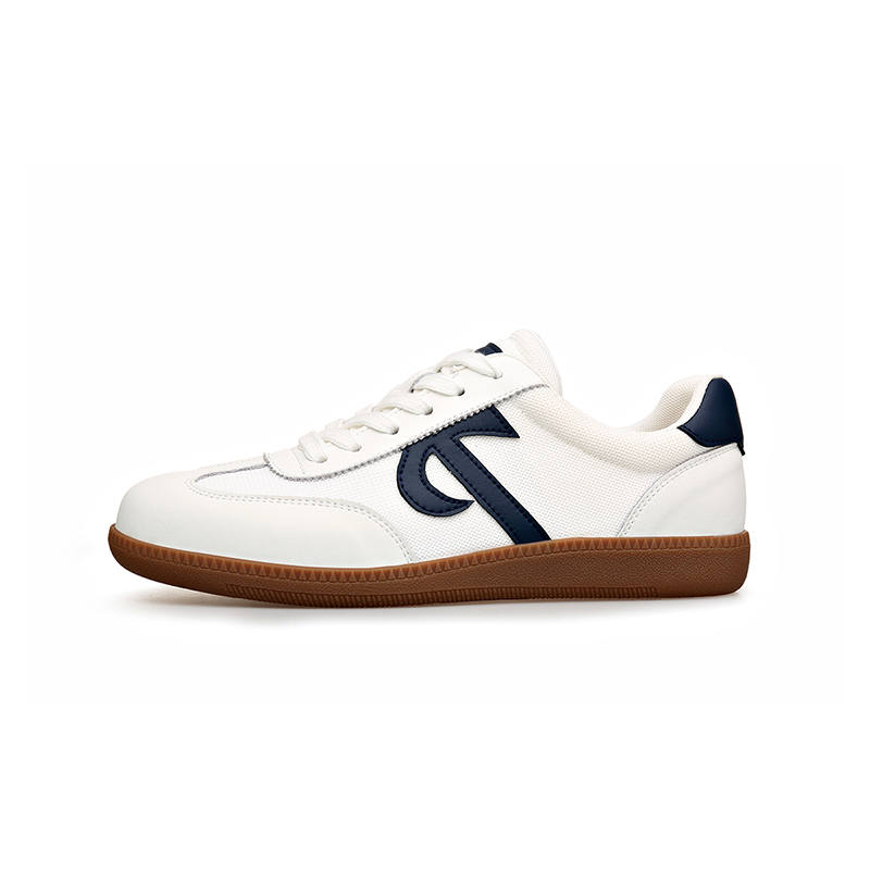PT'SON PT'SON Cow Split Leather Low top Skateboard Shoes Men's White Blue