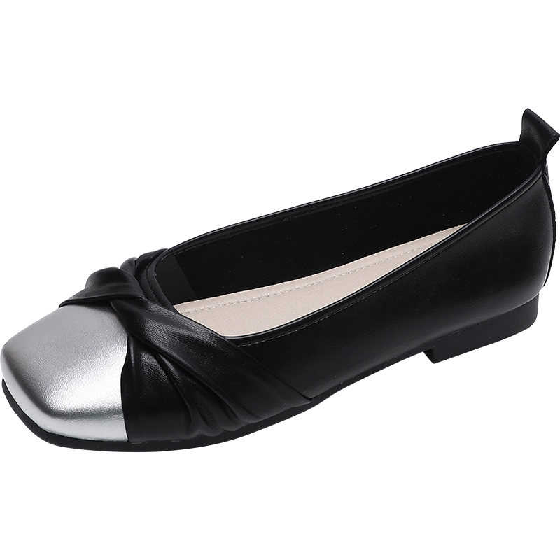 Mulinsen Synthetic Leather Casual Shoes Approx. 1.8cm Women's Black