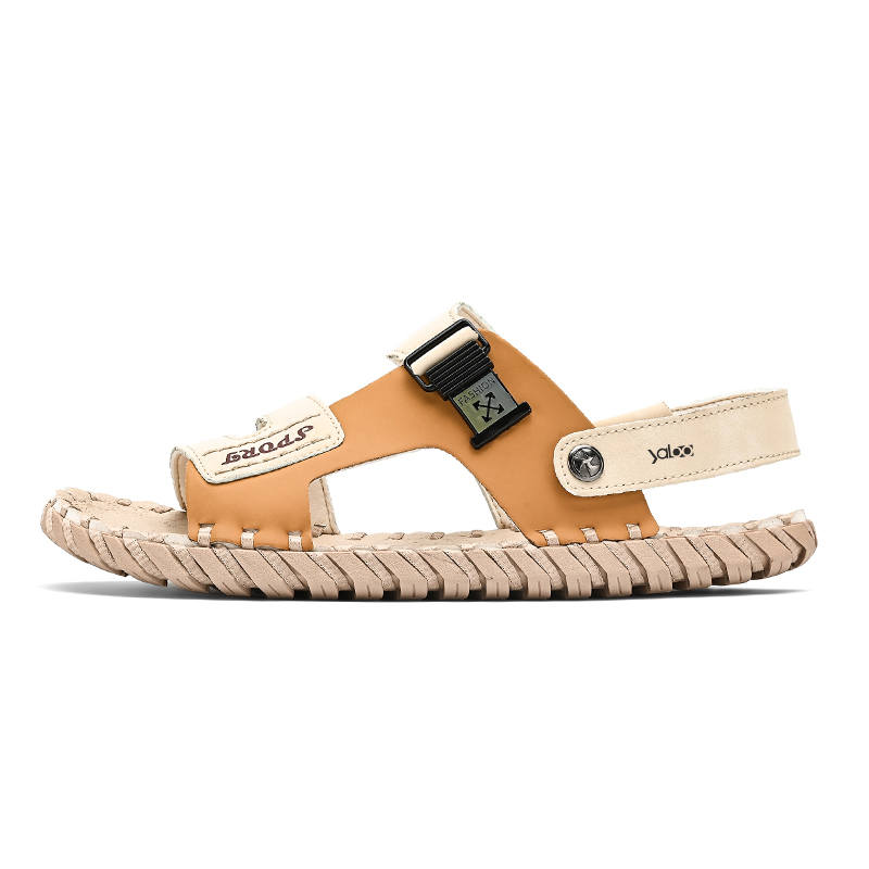 YALU Beach Sandals Men's Milk Tea/Wheat/Sand