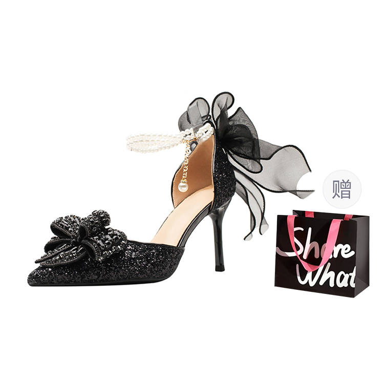 BIGTREE BIGTREE Slim Heel High Heels Women's Black