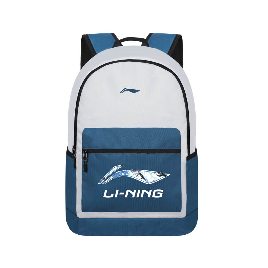 Li-Ning Li Ning Polyester Backpack Regular Unisex Denim Blue/White Gray