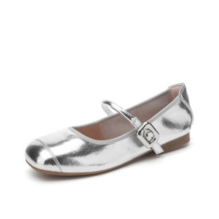 QUICHESHOES Cow Split Leather Chunky Heel Mary Jane Shoes Women's