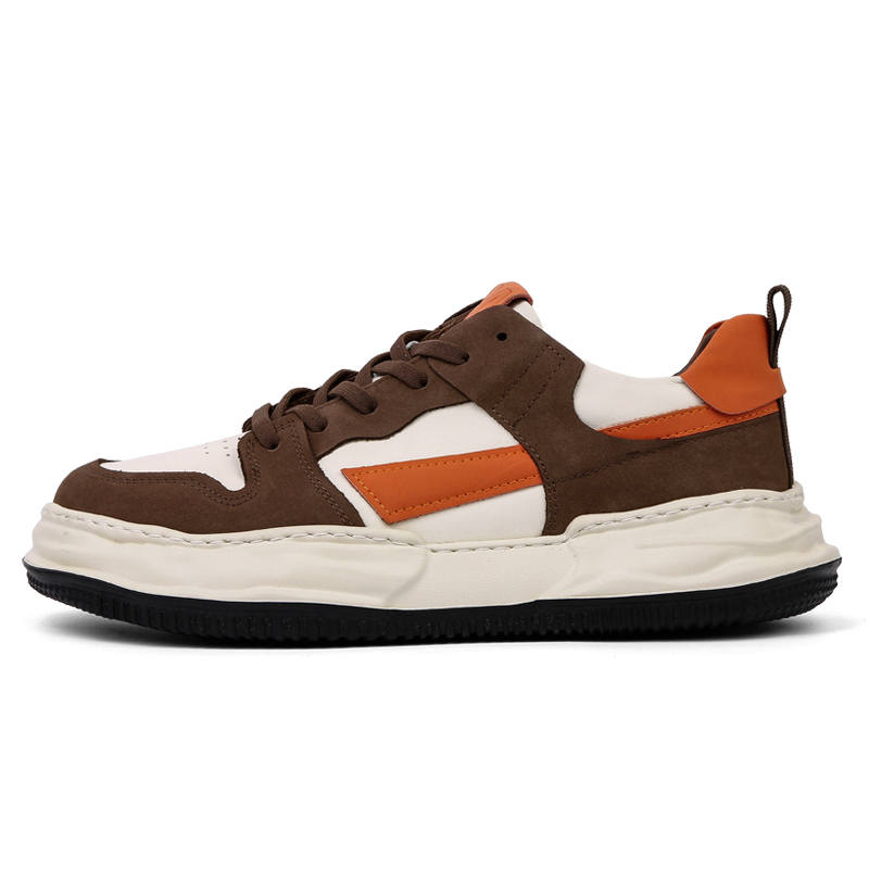 PALMPOLO Cow Leather Casual Shoes Men's Brown