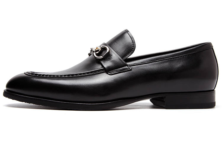 Satchi Sachet Top Grain Cow Leather Dress Shoes Men's Black