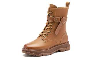 Hush Puppies Time Machine Cow Leather Short Combat Boots Women's