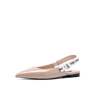 JOOC Cow Leather Casual Shoes 1.5cm Women's Milk Tea