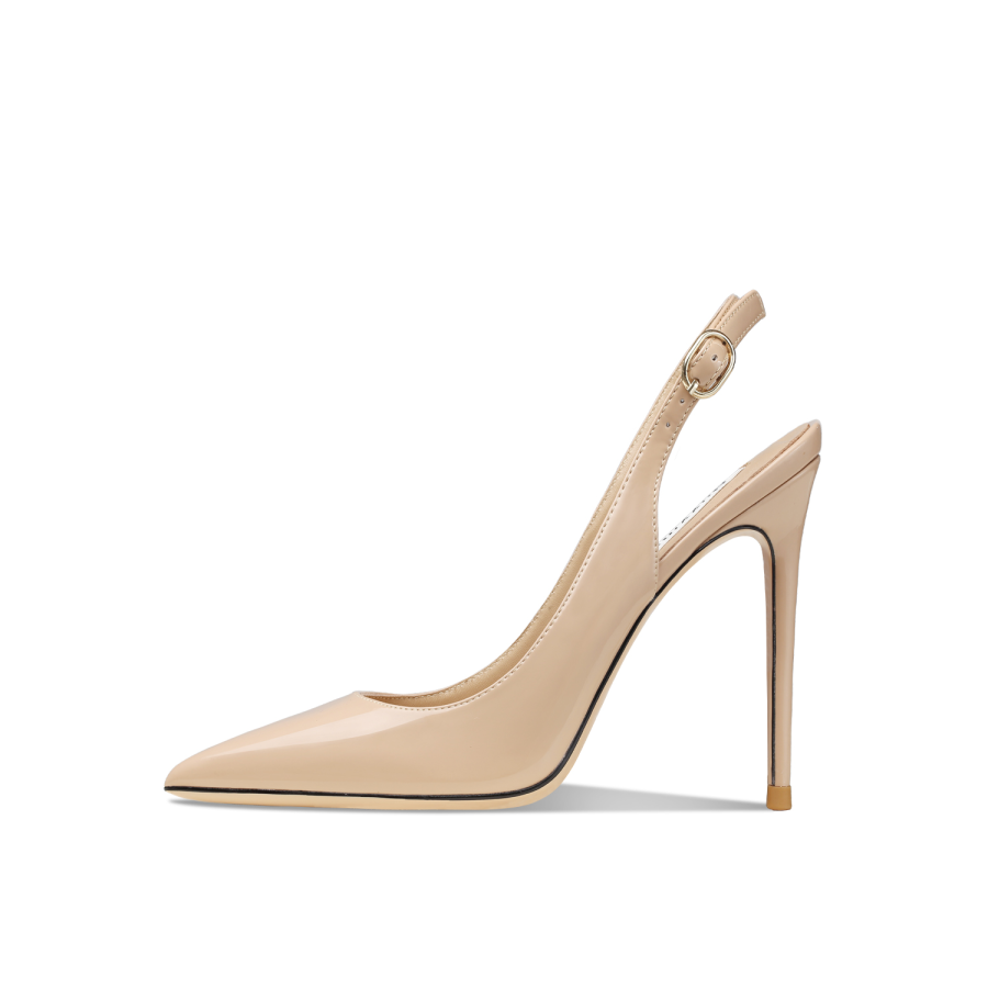 Siwei Siwei Slim Heel High Heels Women's Nude