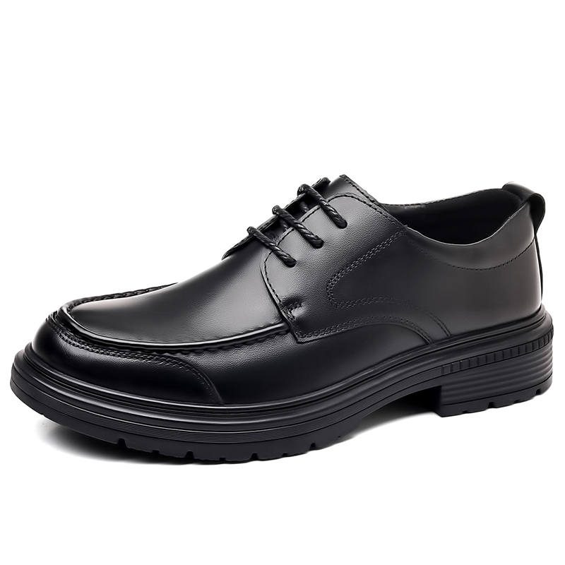 CITONGXIANSHENG Top Grain Cow Leather Casual Shoes Men's Black