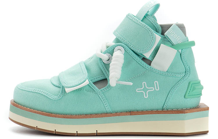 OTZSHOES Casual Shoes Unisex High Top Mint Green