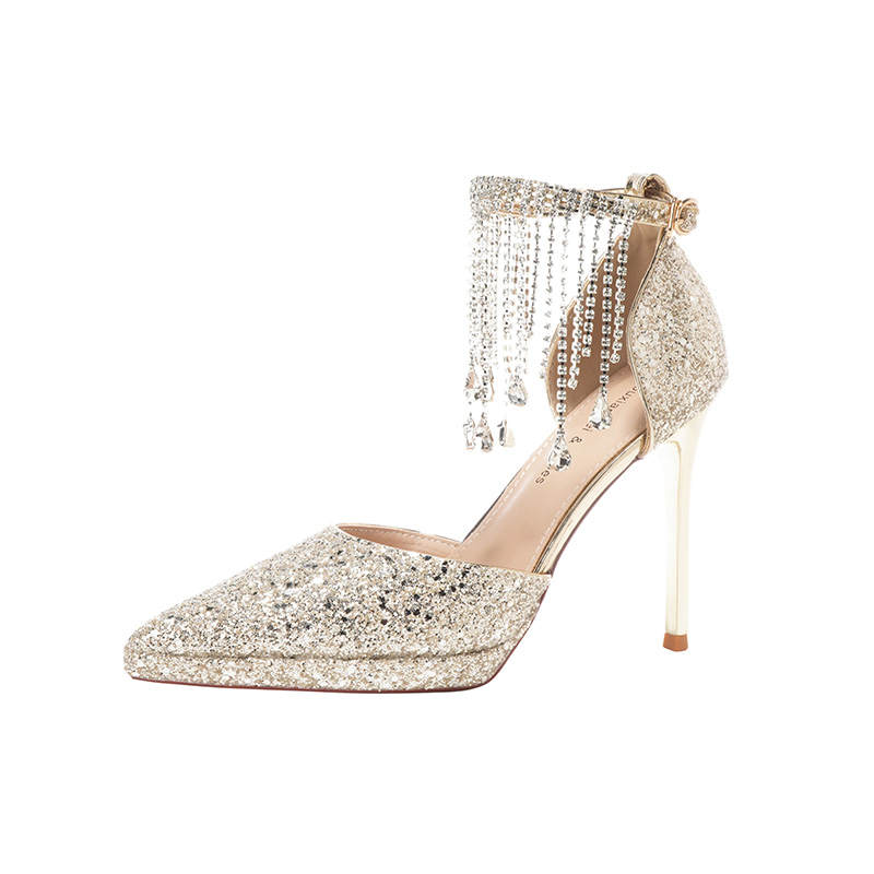 QITUMAUL Slim Heel High Heels 10.5cm Women's