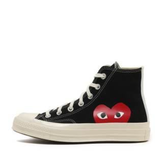 CDG Play x Converse All Star Heart Print High top Canvas Shoes Unisex
