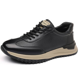 GIHO Top Grain Cow Leather Slip Resistant, Abrasion Resistant, Lightweight Low top Casual Shoes Men's