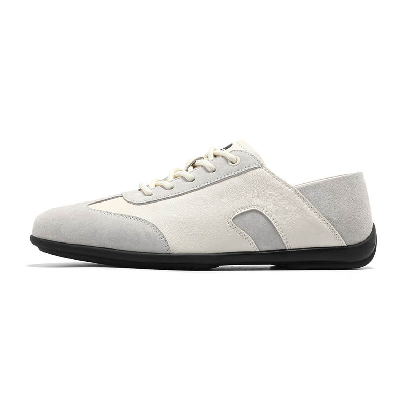 NAVIGARE Microfiber Leather Lightweight Low top Casual Shoes Men's White
