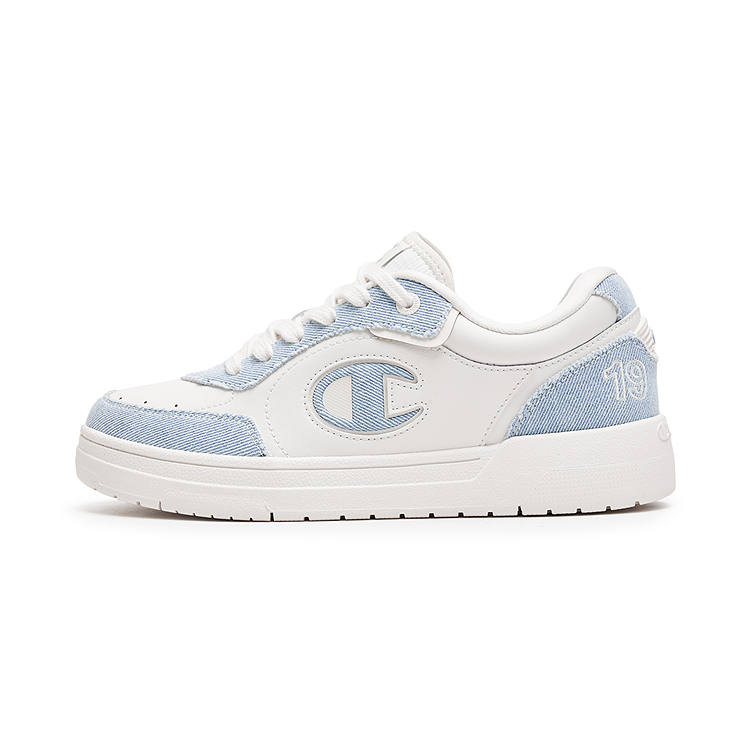Champion Textile, Synthetic Leather Balance Low top Skateboard Shoes Unisex Milk White/Moonstone Blue