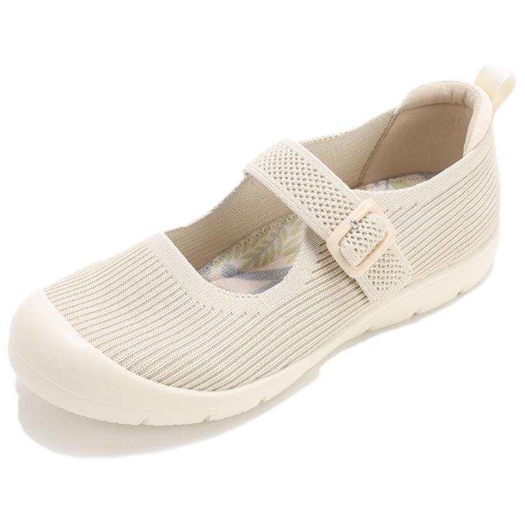 PANSY Mary Jane Shoes Women's Beige/Yellow/Blue/Purple