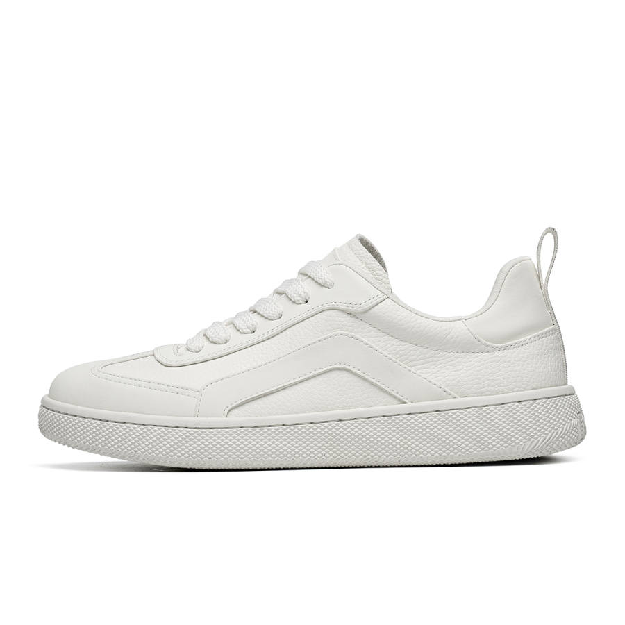 C°BANNER Cow Leather Low top Skateboard Shoes Men's White