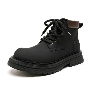 PINYI Combat Boots Men's Black/Yellow/White/Green