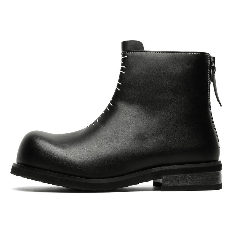 CHILANG CHILANG Microfiber Leather Ankle Boots Men's Black