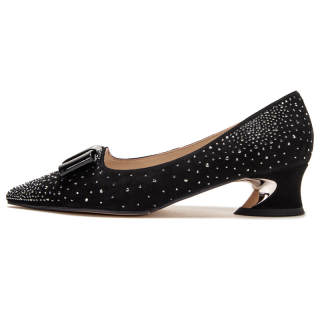 TIBAO AUCHEHO Dibao Achio Chunky Heel High Heels 4cm Women's Black