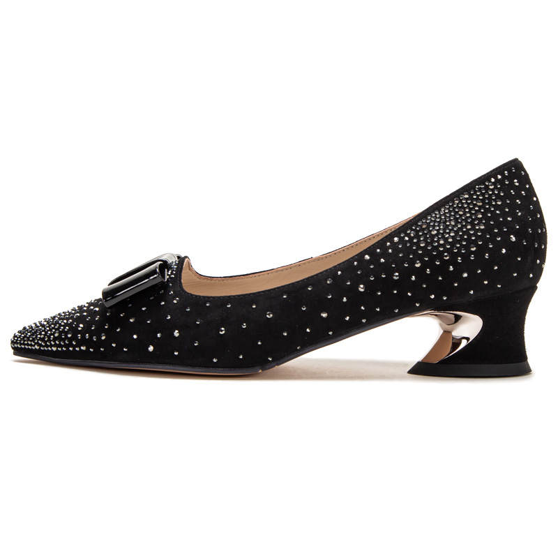 TIBAO AUCHEHO Dibao Achio Chunky Heel High Heels 4cm Women's Black