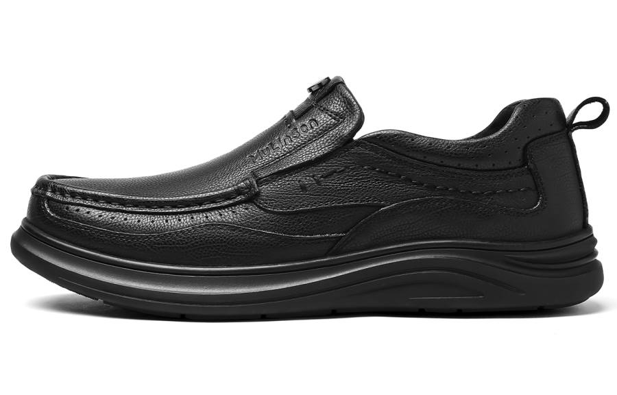 Mulinsen Top Grain Cow Leather Casual Shoes Men's Black