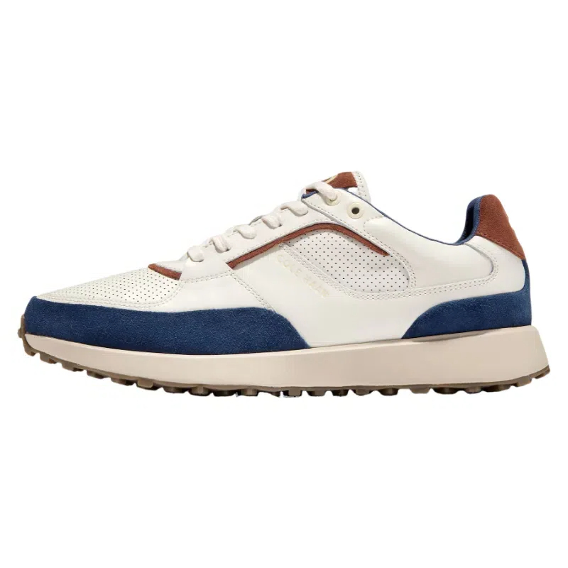 COLE HAAN Cow Leather Low top Casual Shoes Men's White Blue
