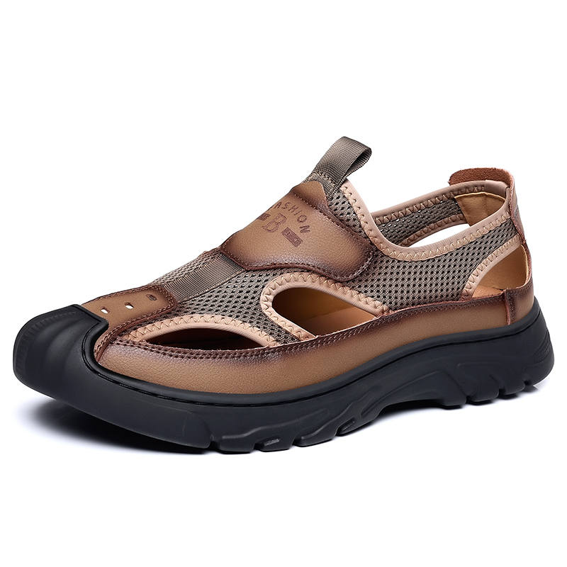 Shanpijiang Cow Split Leather River Trekking Shoes Men's