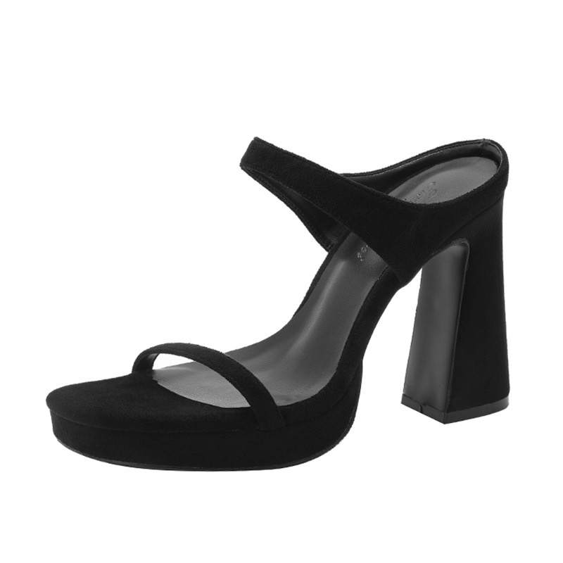 RoseDoris Rubber Abrasion Resistant Slide Slippers Women's Black
