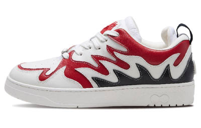 WO Skateboard Shoes Unisex Low Top Red/Gray