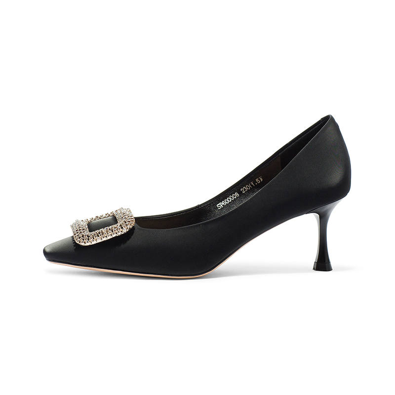 Coup De Foudre Top Grain Cow Leather Slim Heel High Heels Women's
