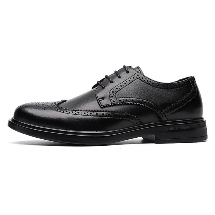 GZZ Dress Shoes Men's Low Top Black/Dark Brown