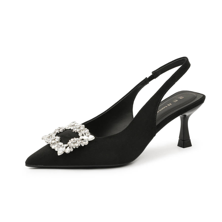 Bamiti Sheep Suede Slim Heel High Heels 6.5cm Women's