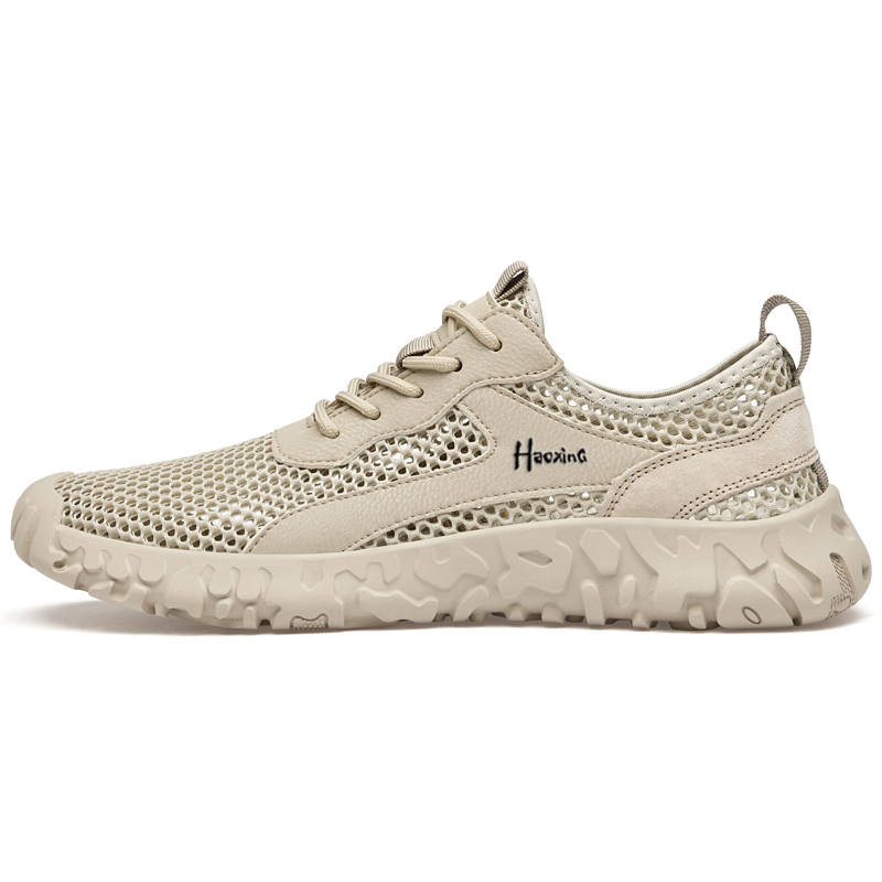 HAOXING Mesh Breathable And Wear resistant Abrasion Resistant Low top Casual Shoes Men's Sand