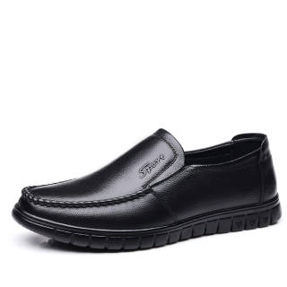 CariteSport Cow Leather Fleece Lined Thermal Slip Resistant Abrasion Resistant Fashion Comfortable Casual Shoes Men's