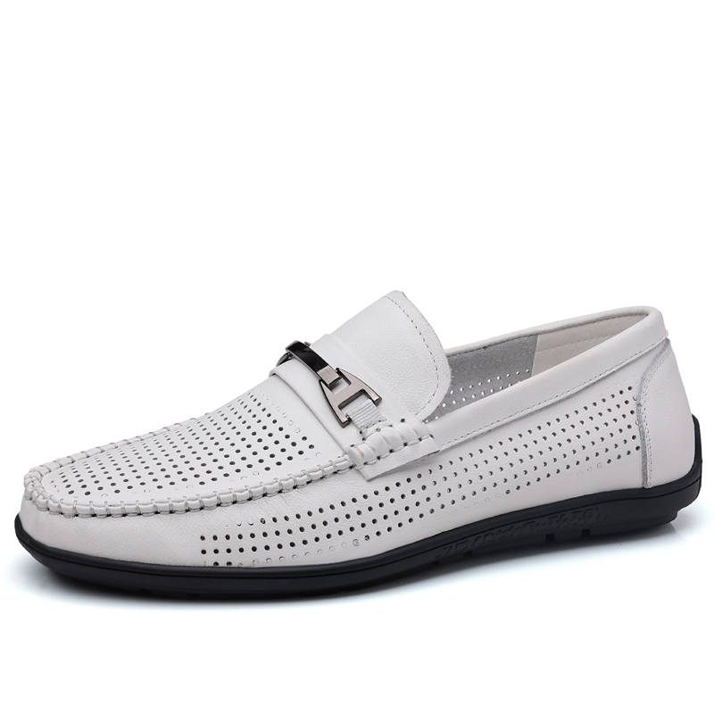 KAQIAODI Men's Casual Shoes Men's Low Top Black/White/Brown