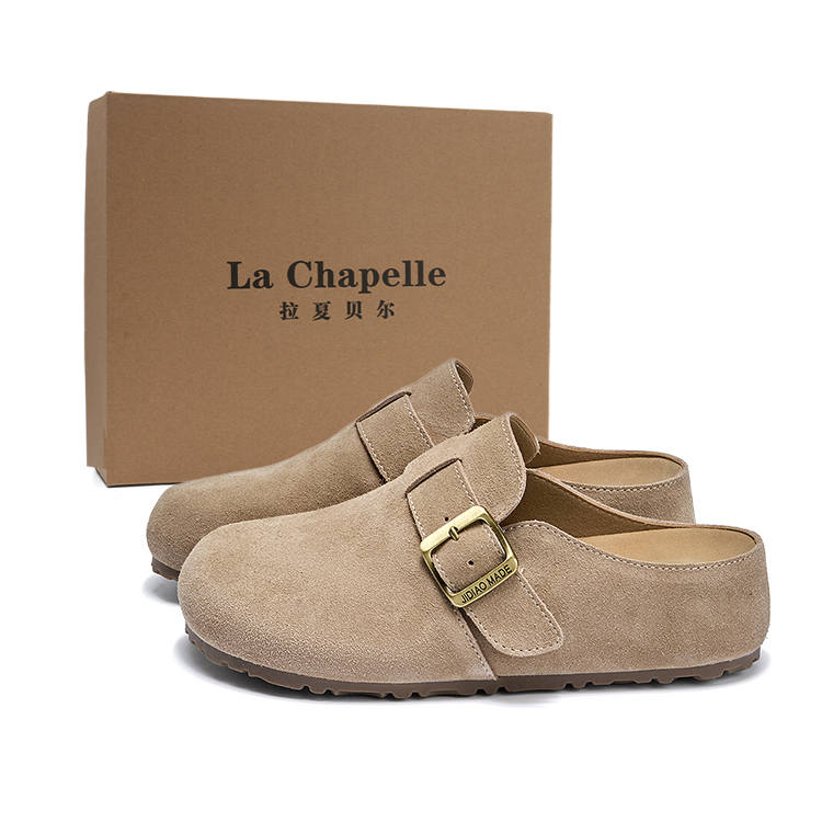 La Chapelle Breathable Closed Toe Birkenstock Slippers Women's Sand