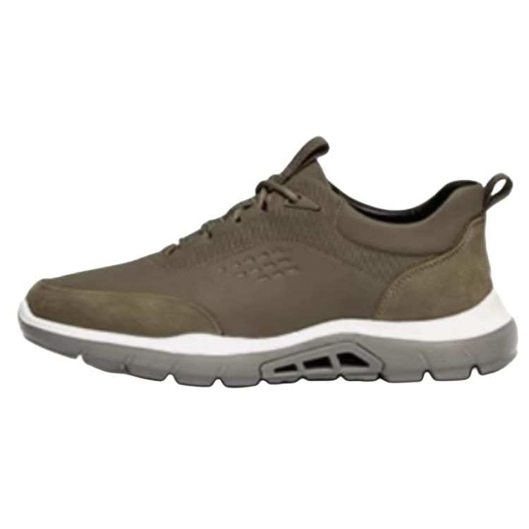 Satchi Top Grain Cow Leather Breathable Low top Casual Shoes Men's Khaki