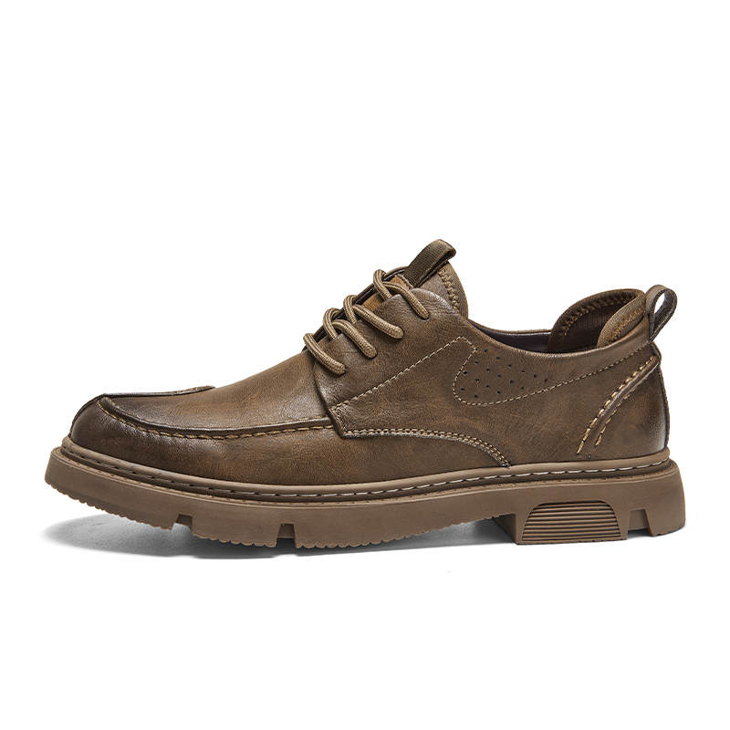 CITONGXIANSHENG Microfiber Leather Casual Shoes Men's Brown