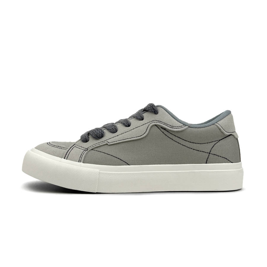 VASIBAEN Coverage Cushioning Coverage Cushioning Low top Canvas Shoes Men's Gray