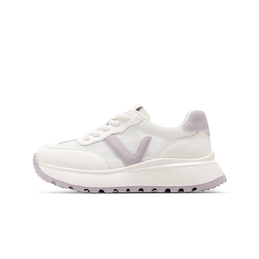 C°BANNER Casual Shoes Women's Low Top Beige/Purple/Beige/Apricot
