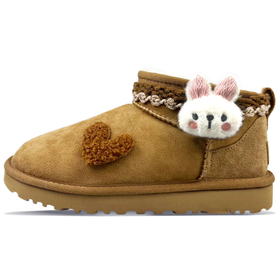 UGG CLASSIC ULTRA MINI Sheepskin Thermal Slip Resistant Ankle Length Snow Boots Women's Chestnut