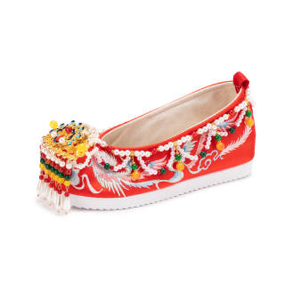WUXIUYUAN Casual Shoes 4cm Women's Red