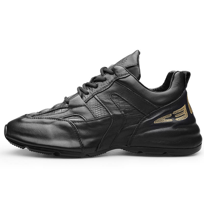 PARDASAUL Cow Leather Casual Shoes Men's Black