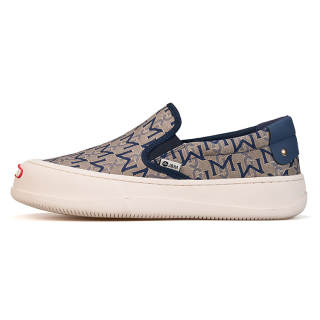 Joy&Mario Men's Casual Shoes Men's Low Top Dark Blue/Coffee