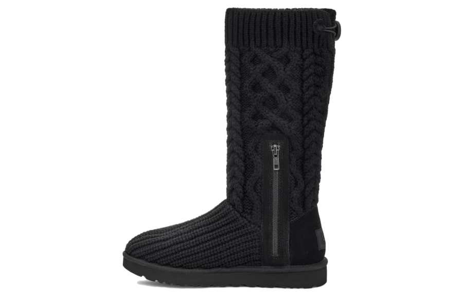 UGG UGG Classic Cardi Cabled Knit Boot Black Women's