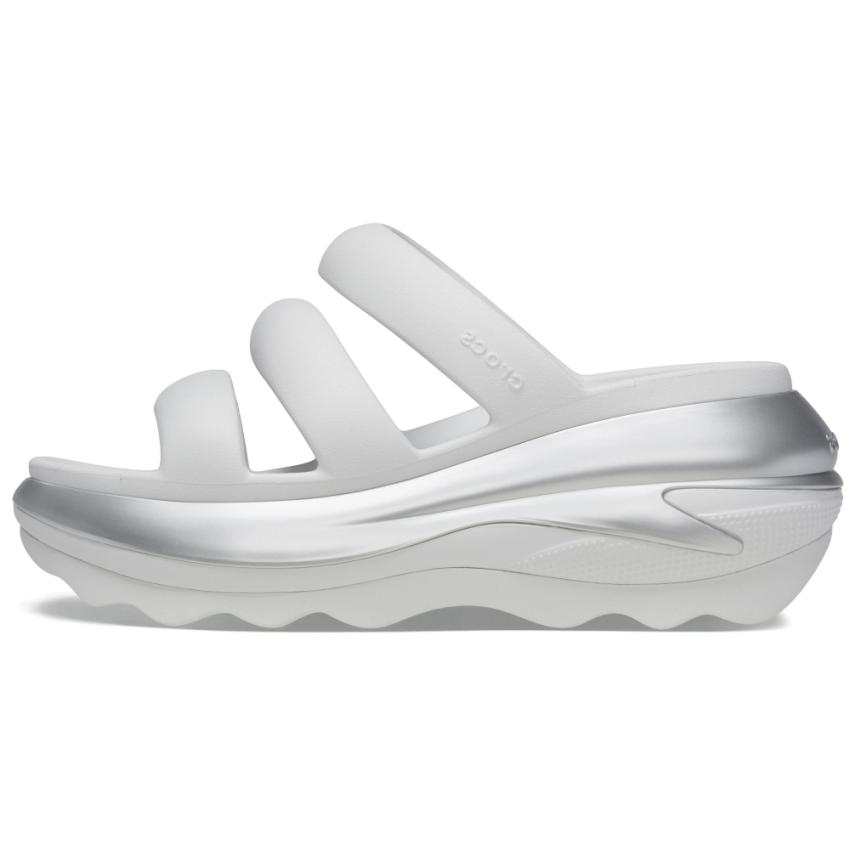 Crocs Crocs Slide Slippers Women's White Silver