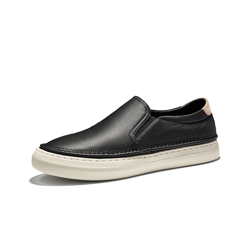 Hautton Men's Casual Shoes Men's Low Top Black/White