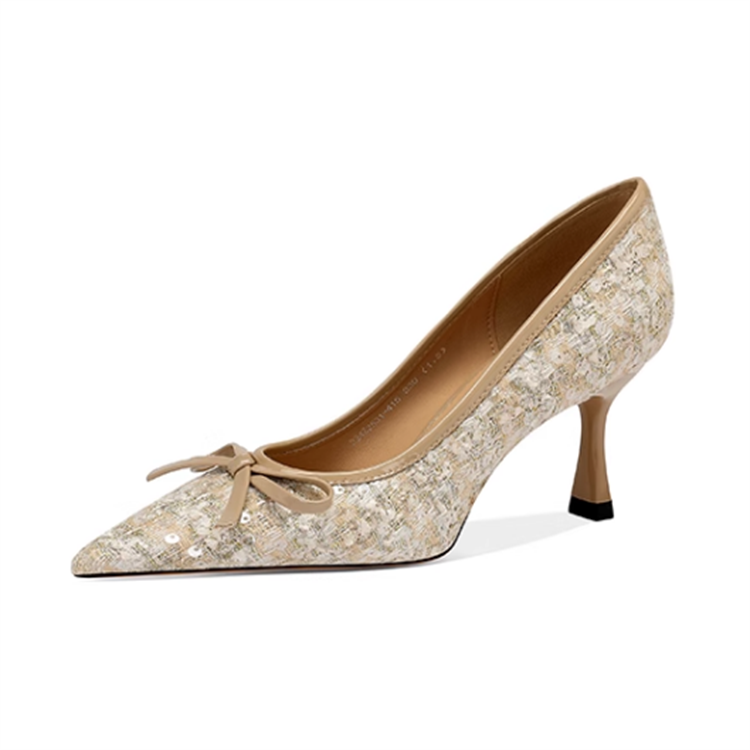 JESSICA SOPHIA Cow Leather Slim Heel High Heels 6.5cm Women's