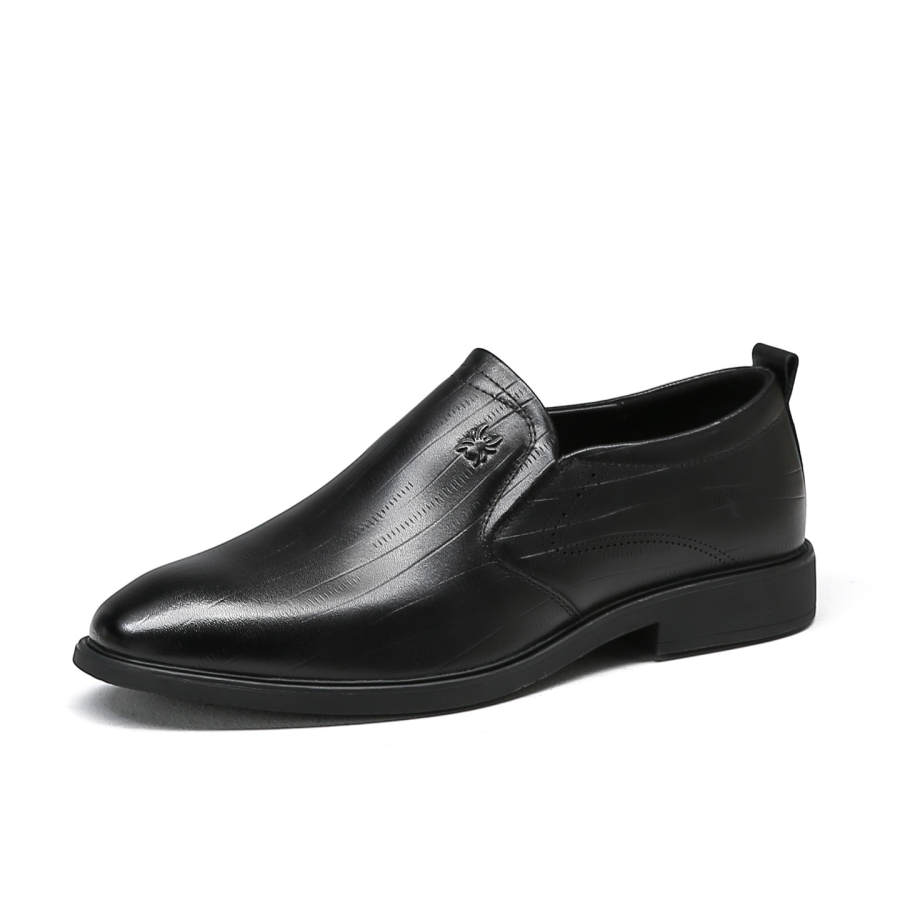 Spider King Cow Leather British Style Casual Shoes Men's Black